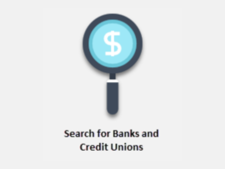 Search for Banks and Credit Unions